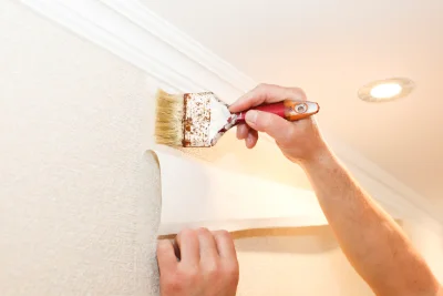 Pose de papier peint à Lombia — revêtements muraux et toiles de verre